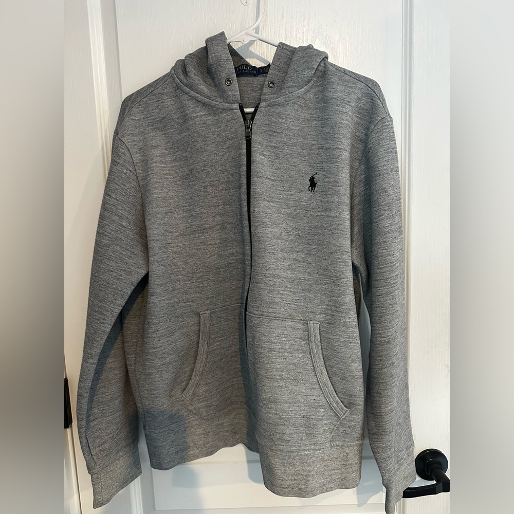 Ralph Lauren Heather Gray Zip-Up Hoodie